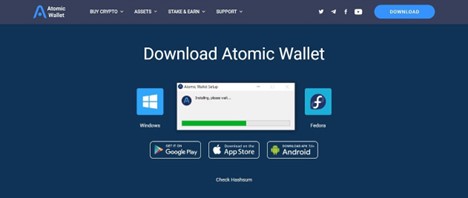 ساخت اکانت در Atomic Wallet