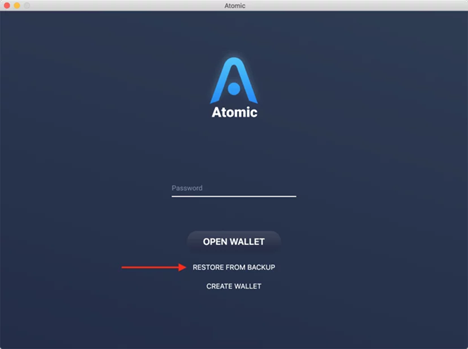 ساخت اکانت در Atomic Wallet