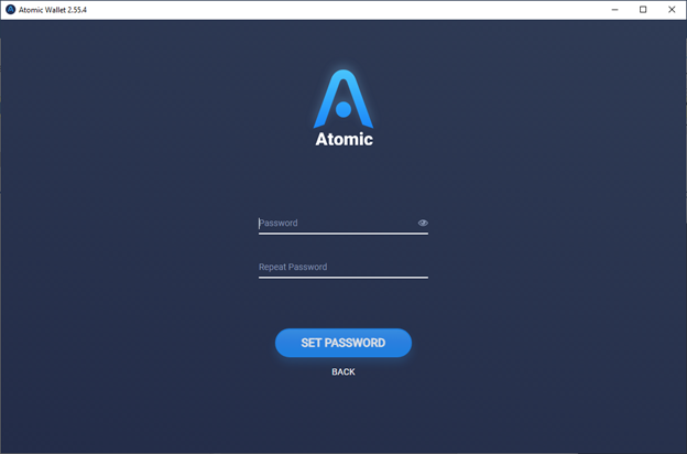 ساخت اکانت در Atomic Wallet